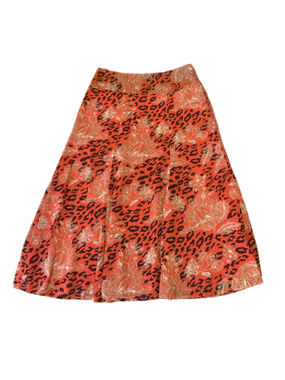Jones Wear Skirt Size 4 Red, Black, Beige Lined